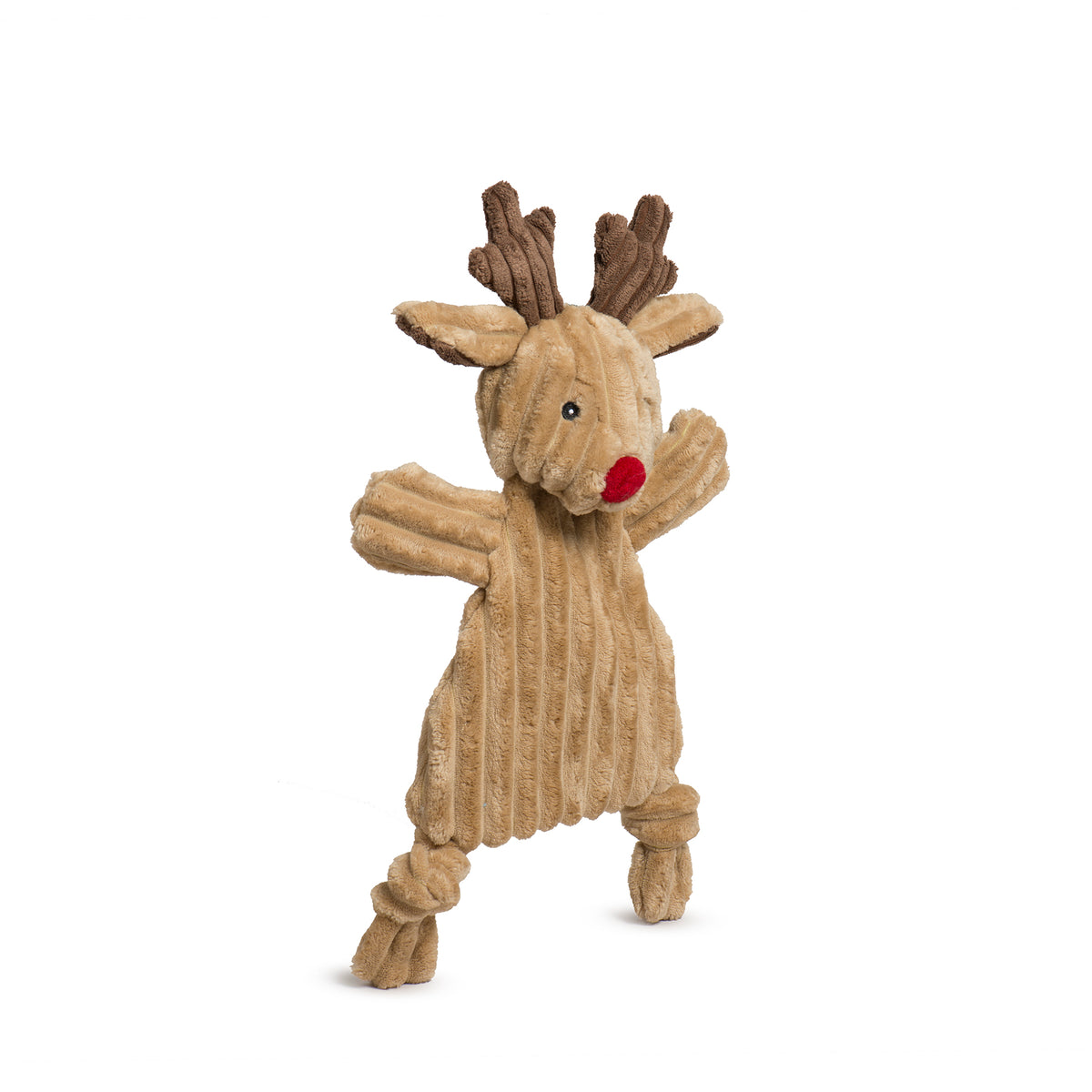 NEW - Christmas - HuggleFlatties Rudy Reindeer Plush Dog Toy - 2 Sizes