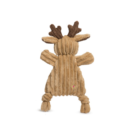 NEW - Christmas - HuggleFlatties Rudy Reindeer Plush Dog Toy - 2 Sizes