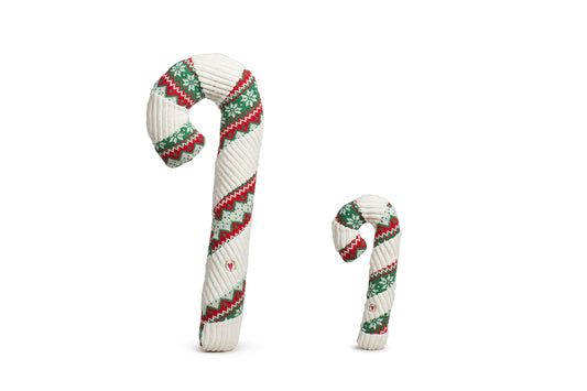 Christmas - Wintergreen Collection Plush Durable Candy Cane - 2 Sizes