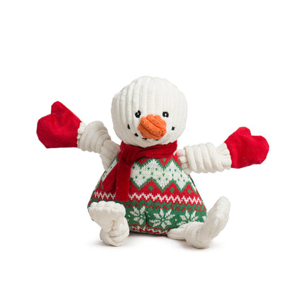 Christmas - Wintergreen Collection Durable, Plush Snowman Knottie - 2 Sizes