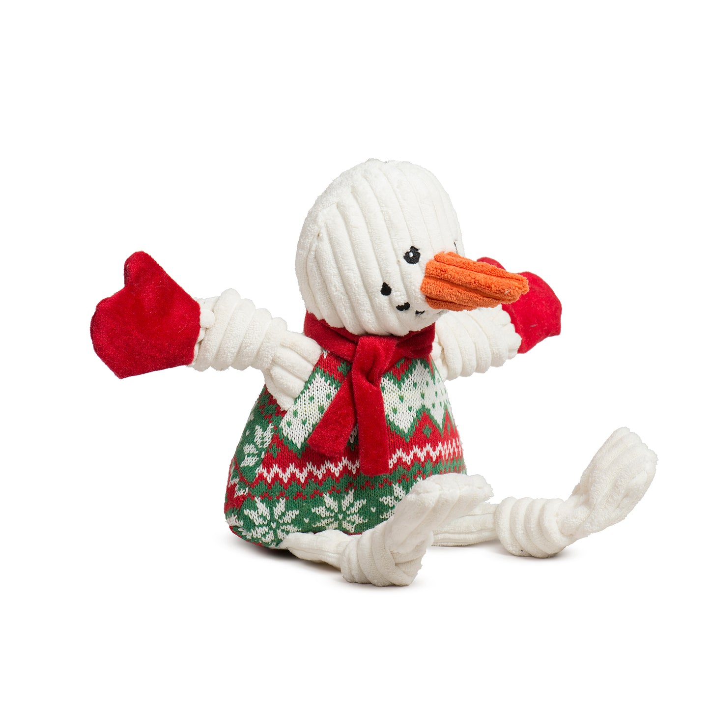 Christmas - Wintergreen Collection Durable, Plush Snowman Knottie - 2 Sizes
