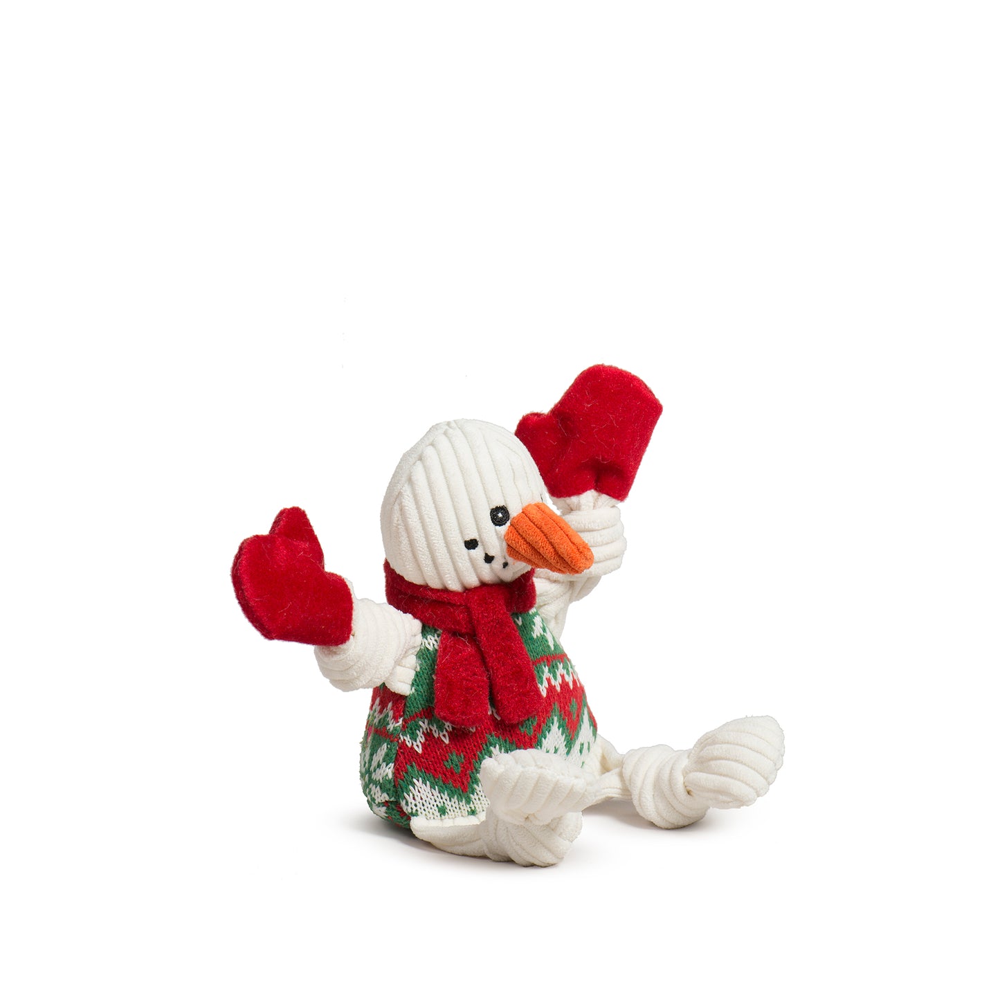 Christmas - Wintergreen Collection Durable, Plush Snowman Knottie - 2 Sizes
