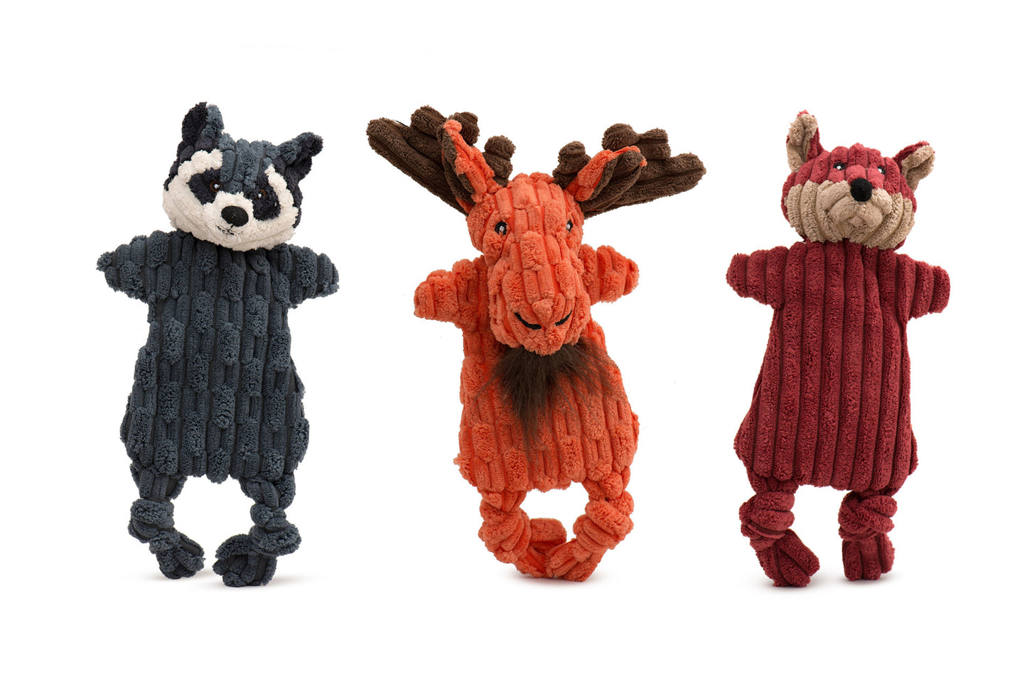Dog Toy - Woodland HuggleFlatties Durable Plush Dog Toys - 3 Options
