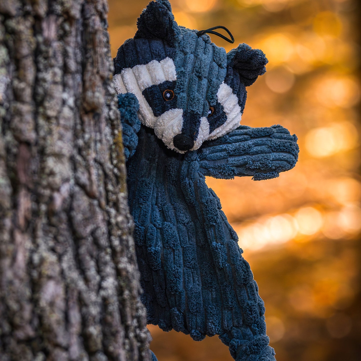 Dog Toy - Reggie Raccoon HuggleFlatties Plush Dog Toy