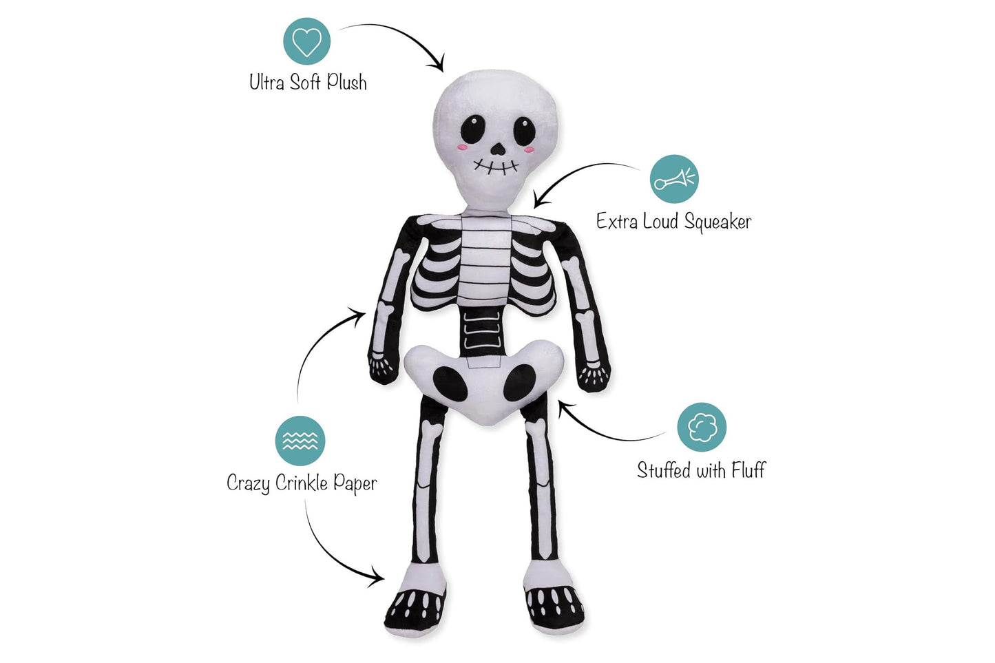 Halloween - Bone To Be Wild Plush Dog Toy Large