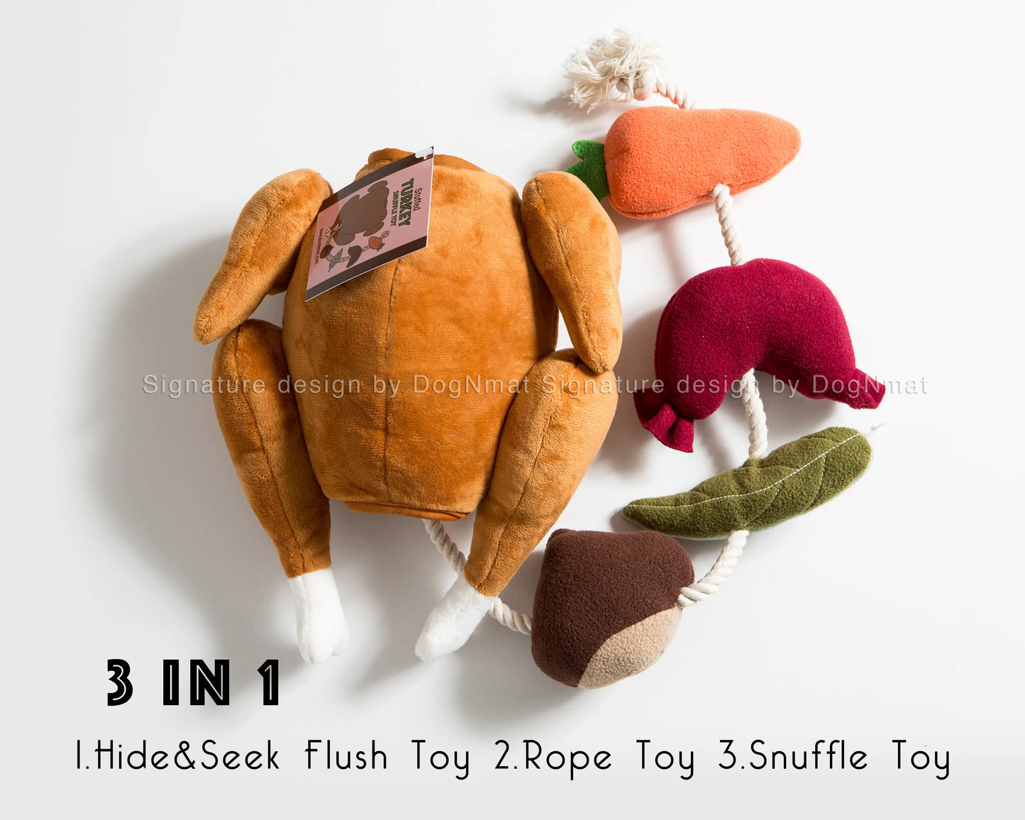 Holiday Turkey Snuffle Dog Toy-3 in 1 Hide and Seek Toy