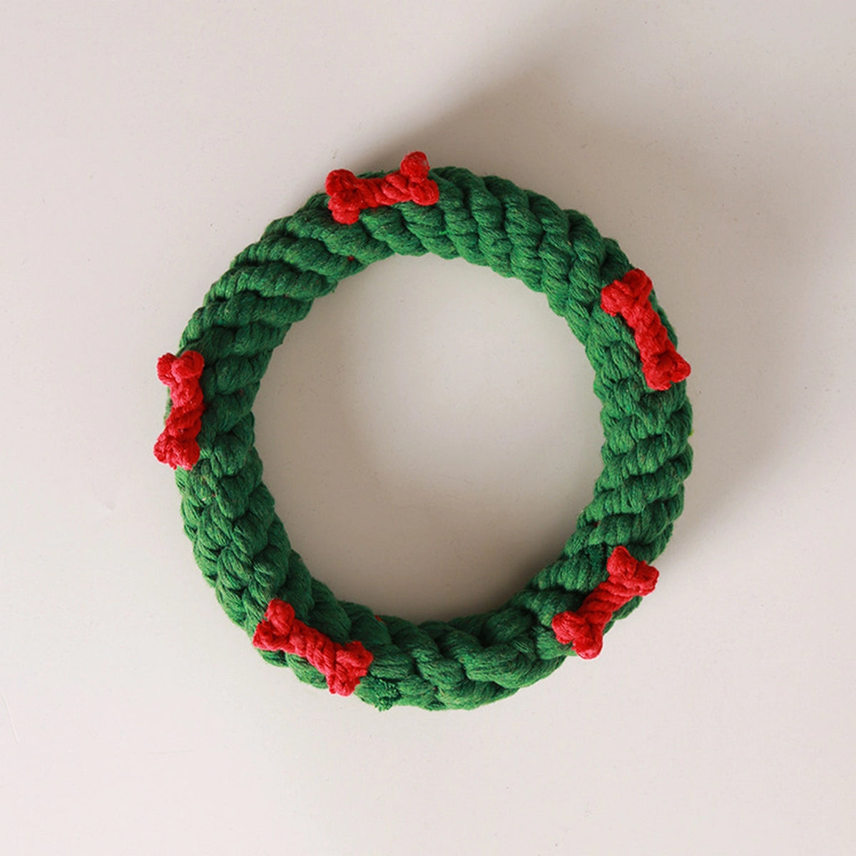 Christmas - Handmade Xmas Rope Ring - Dog Chew Toy