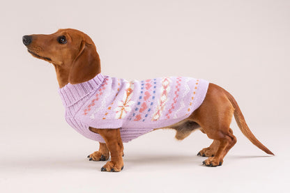 Dog Sweater - Lavender Sunrise Alpaca Dog Sweater