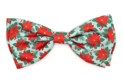 Green Poinsettias Bow Tie