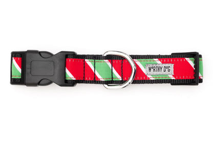 Christmas - Holiday Collar - Stripe Dog Collar