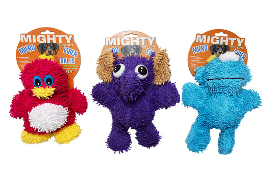 Micro Ball Durable Toys - 2 Size Options Blue Cookie Monster, Purple Elephant & Pink Penguin