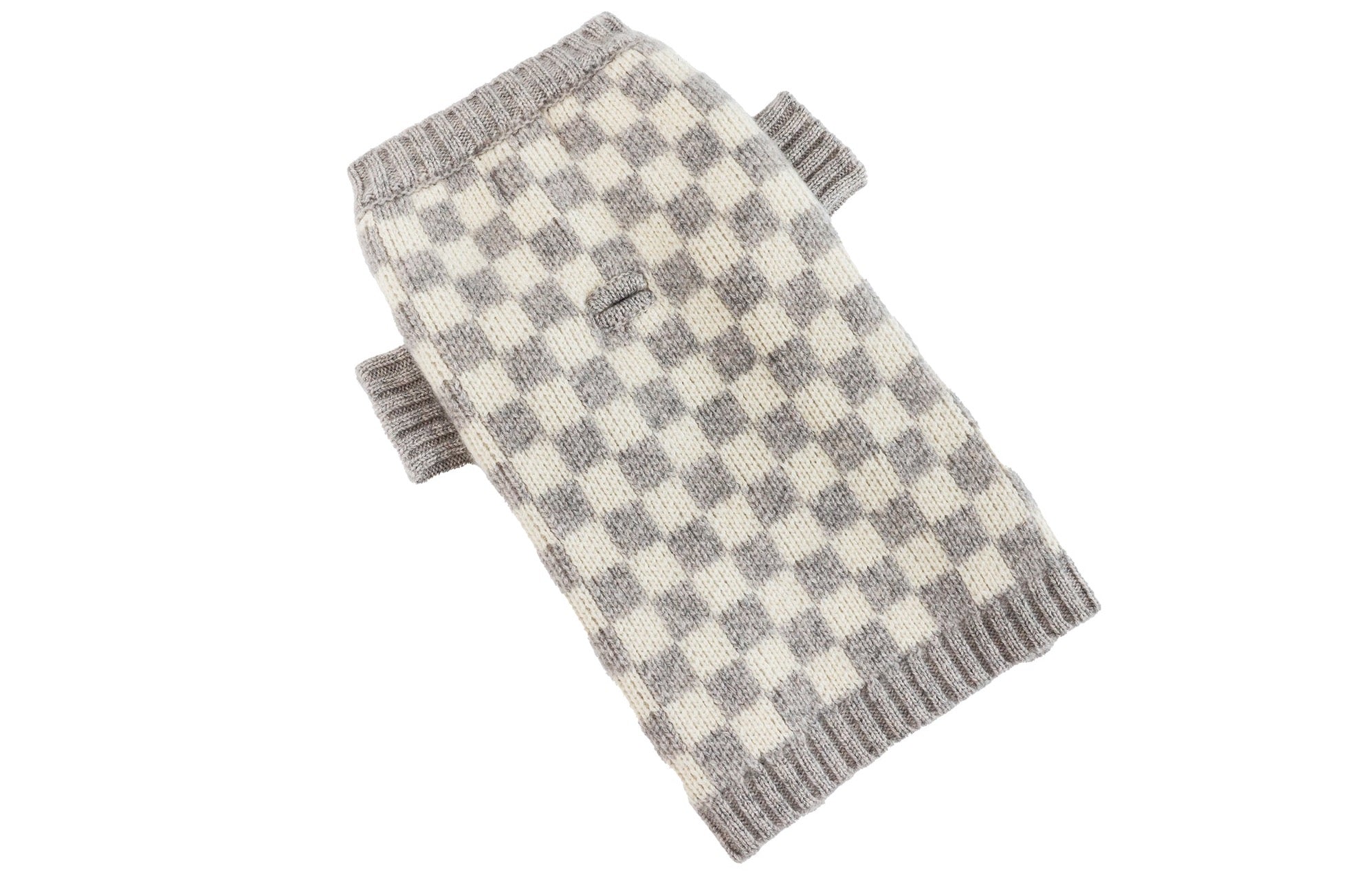 Cashmere Sweaters - Checkered Dog Sweater - 3 Color Options