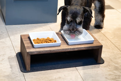 Artisan Double Dog Feeder - Bamboo Set & Walnut Set - 2 Color Options