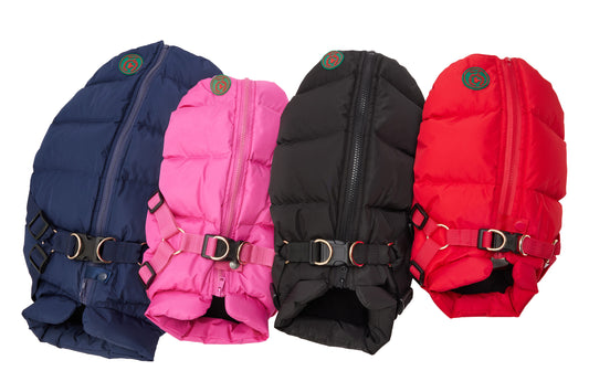 Down Harness Puffer Coat - 4 Color Options