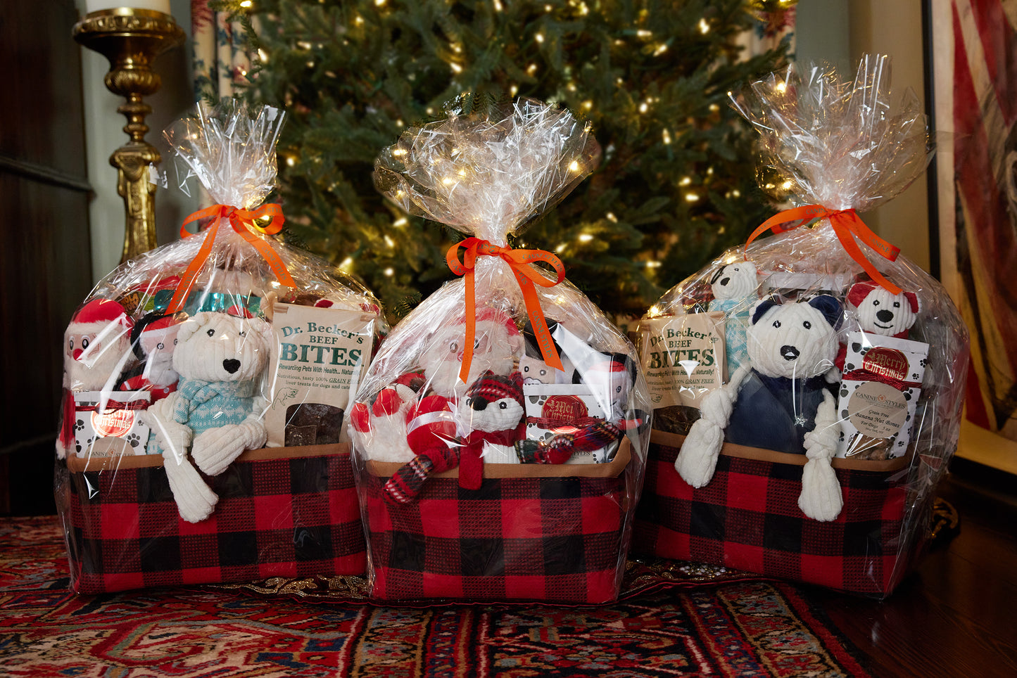 Christmas - Holiday Gift Basket - Dog Holiday - 3 Size Options