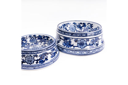Blue Chinoiserie Dog Bowl - Small
