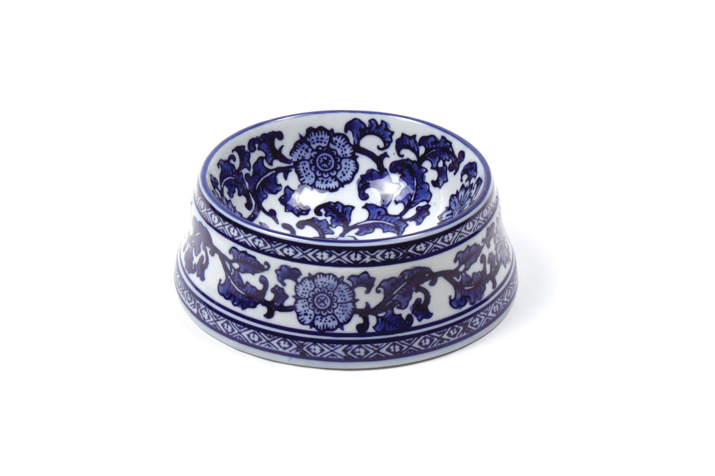 Blue Chinoiserie Dog Bowl - Small