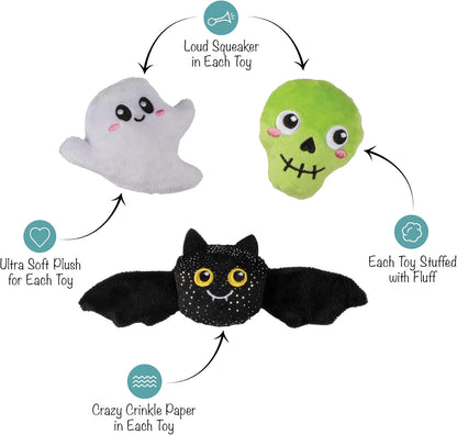 Halloween - Boo Yah Plush Miniz Dog Toy - 3 Options