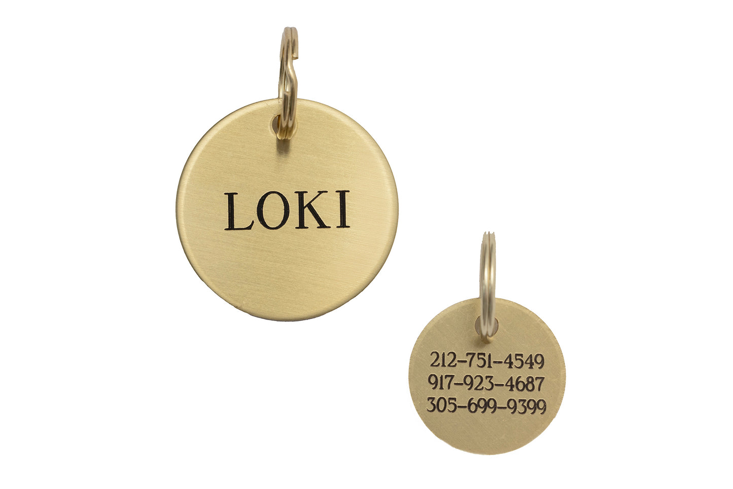 Brass ID Tag Round Dog Tag Canine Styles brass-id-tag-round-dog-tag-canine-styles