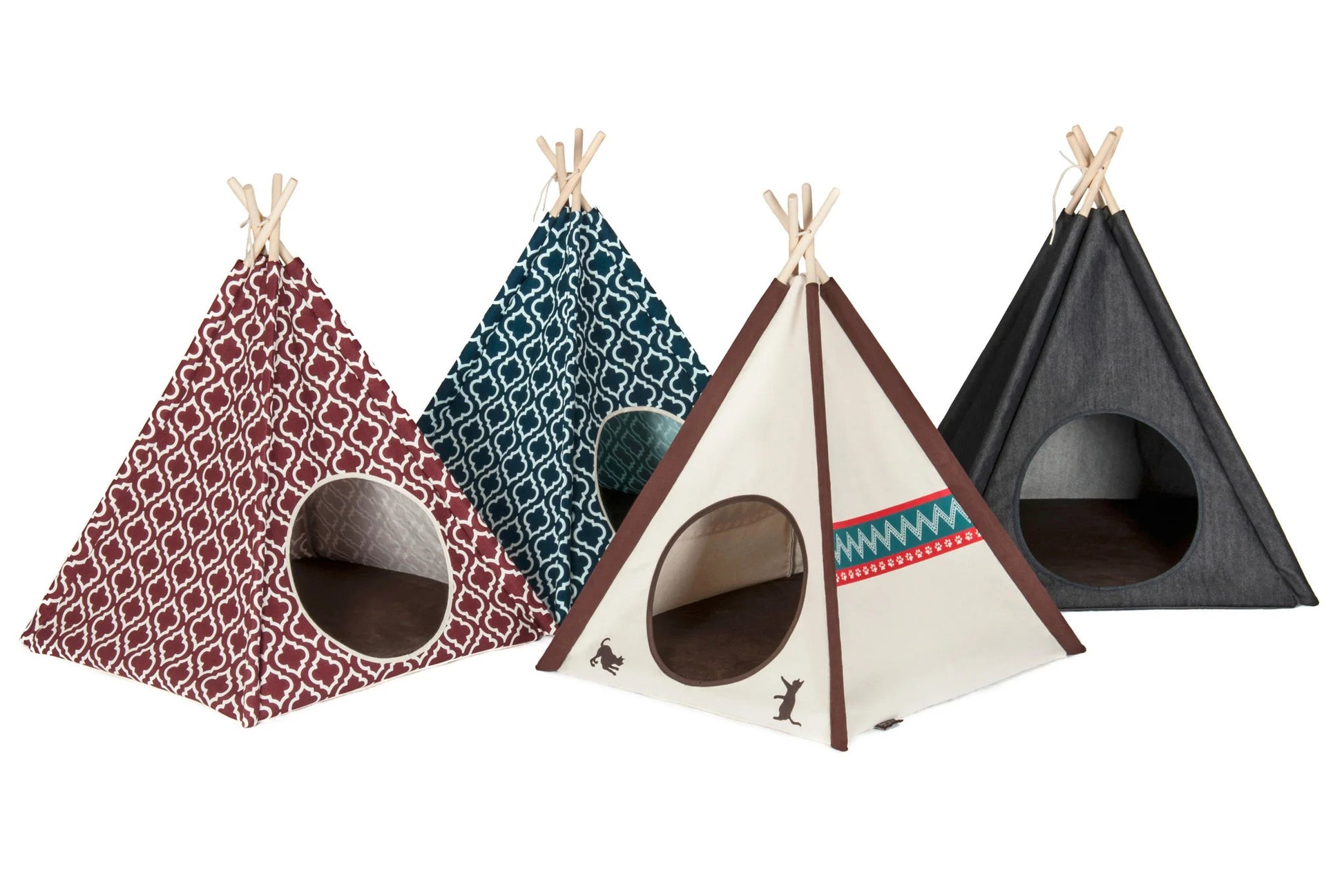pet teepee tent Canvas Dog Teepee - 4 Color Options