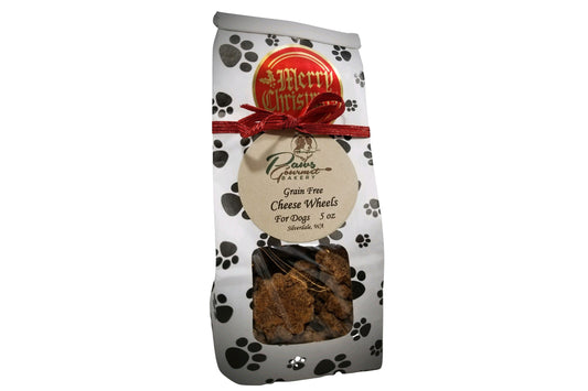Christmas - Cheese Wheels - 5 oz Gift Bag - Dog Treats