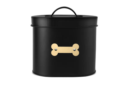 Cheshire Oval Pet Treat Canister - Black