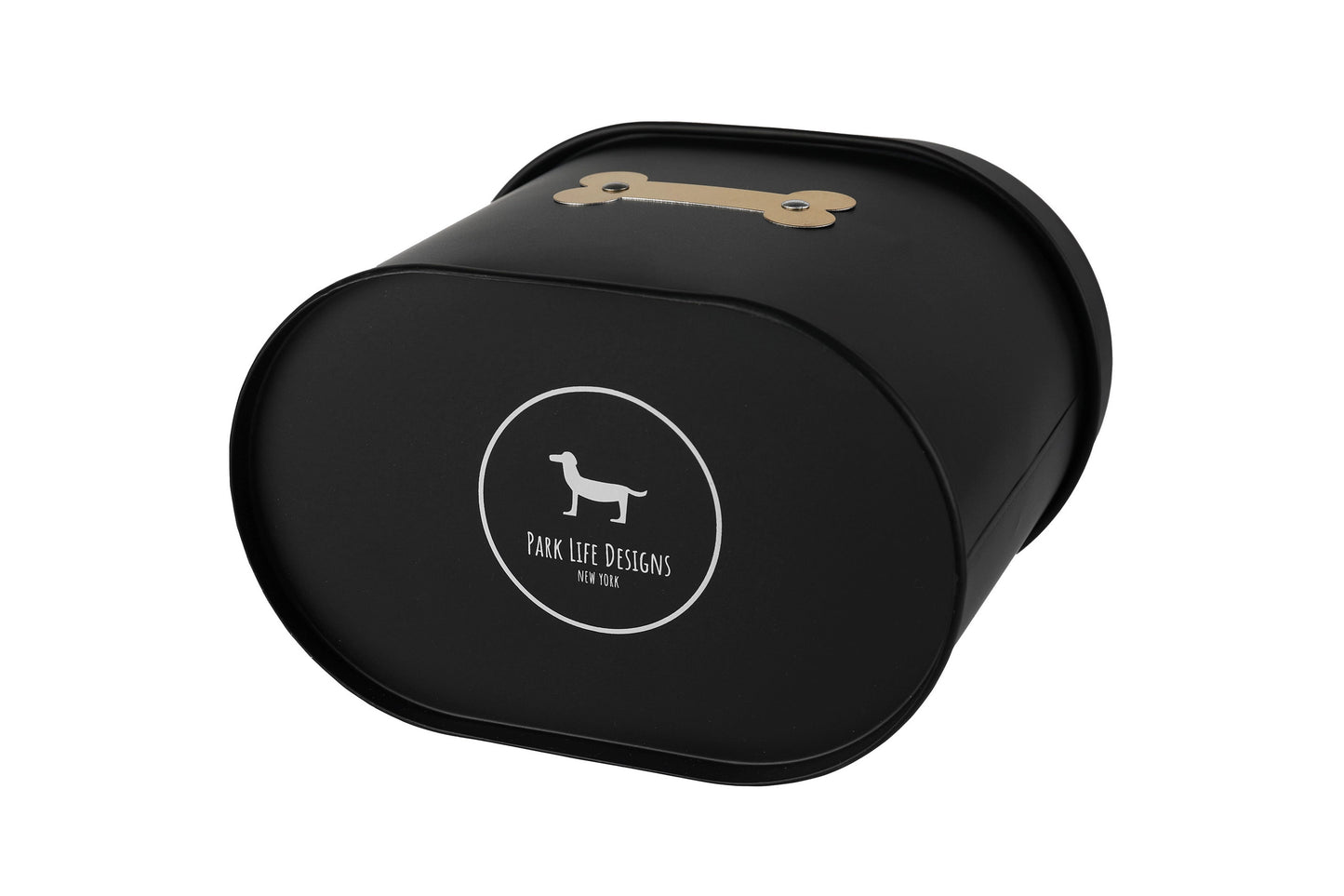 Cheshire Oval Pet Treat Canister - Black