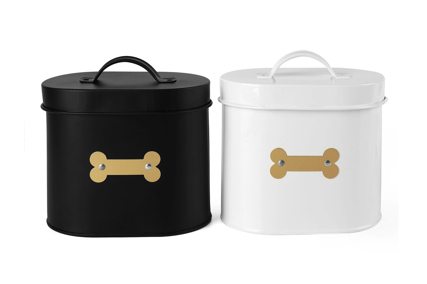 Cheshire Oval Pet Treat Canister - Black