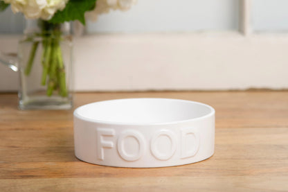 Classic Food White Pet Bowl