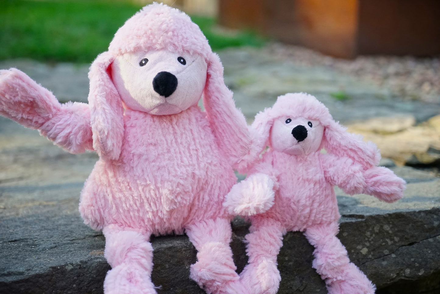 Dog Toy - Diva Pink Poodle Knottie Plush Dog Toy - 2 Size Options