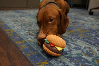 Big Buns Foodies Hamburger Ruff-Tex Latex Ball - Dog Toy