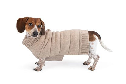 Cashmere & Down - Dog Sweater - Lilly Bird Cashmere/Down Puffer - Tan