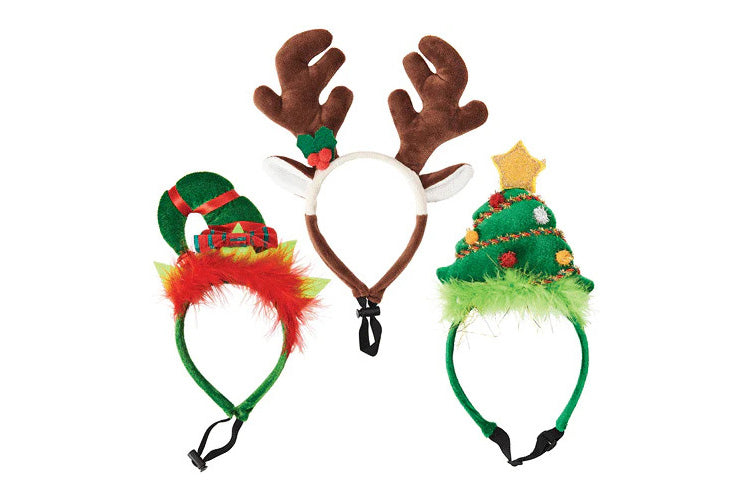 Christmas - Holiday Headbands - Holiday Dog Hat - 3 Styles