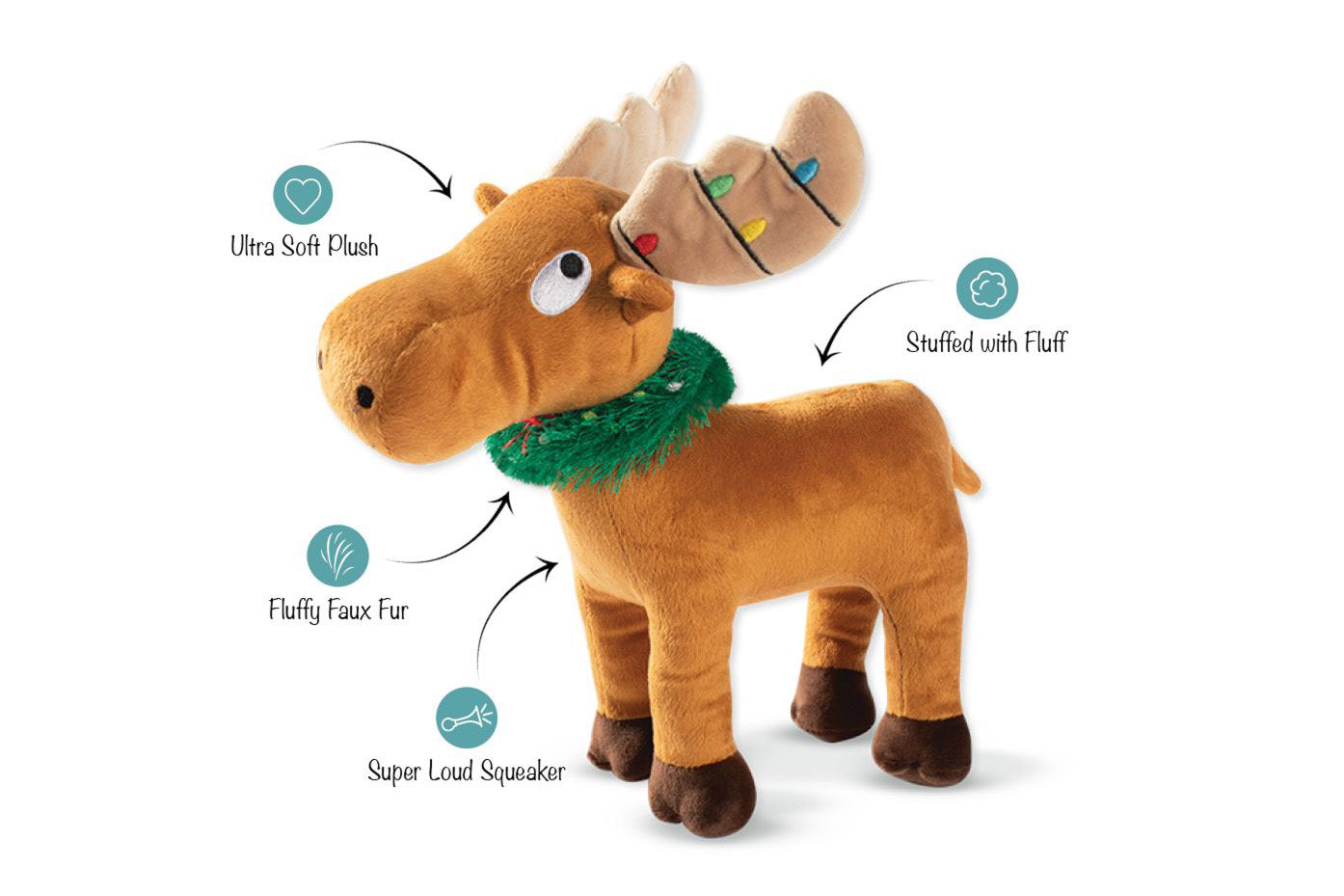Christmas - Merry Chrismoose Plush Dog Toy