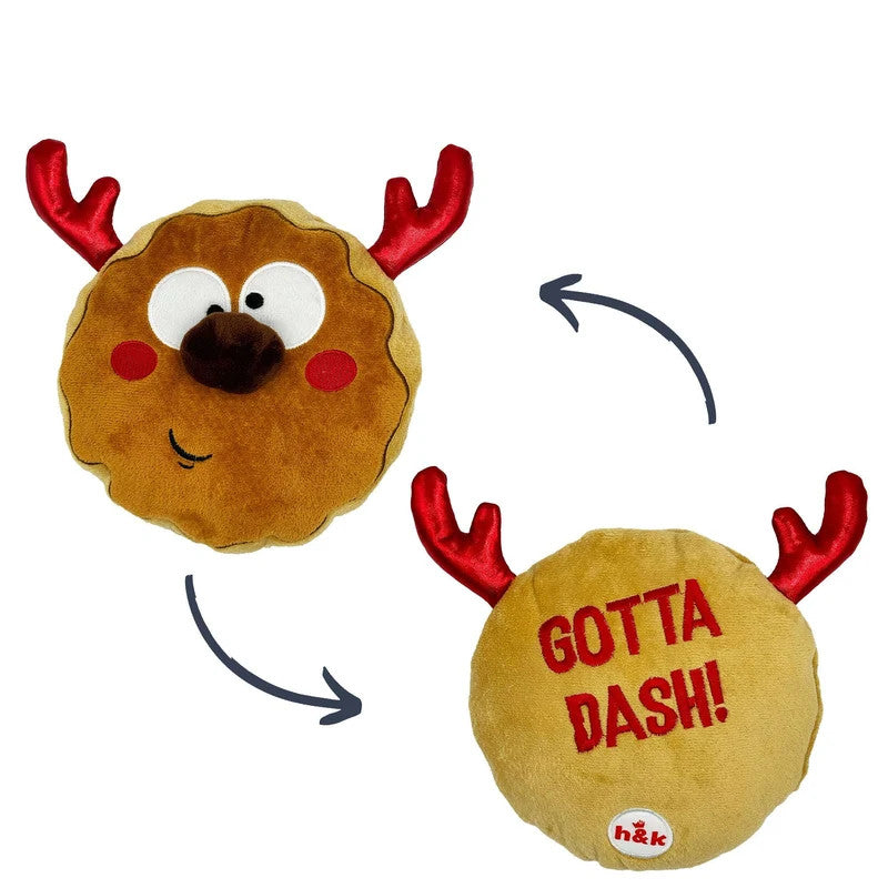 Christmas - Gotta Dash Reindeer Cookie (Double Sided) - Dog Toy