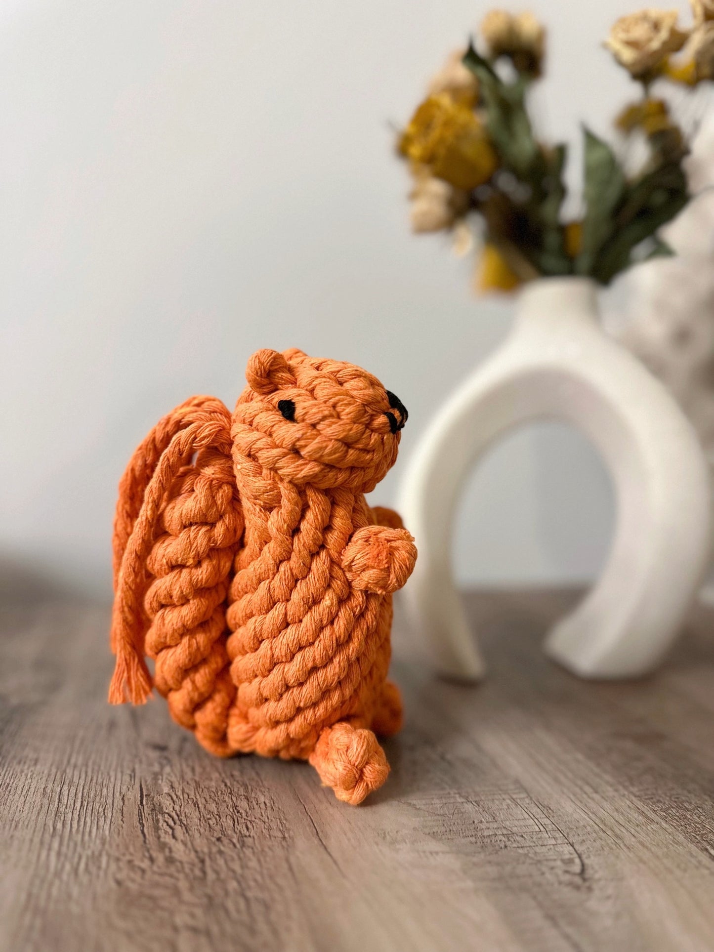 Handmade Eco-Squirrel Rope Toys - Dog Toy