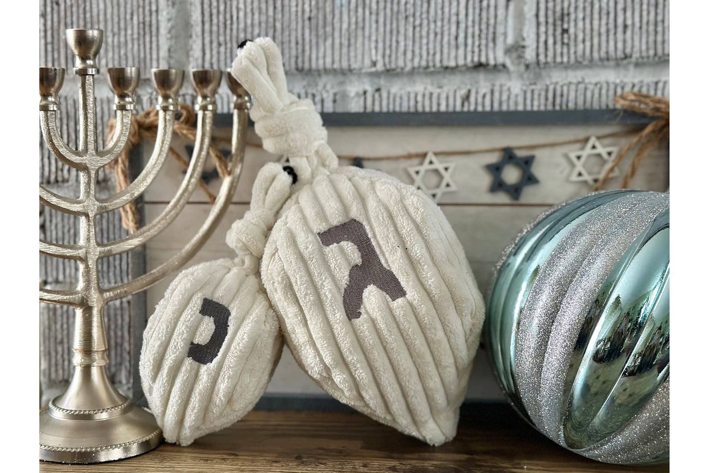 Hanukkah - Shining Collection Dreidel Durable Plush Dog Toy - 2 Sizes