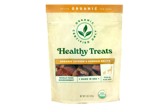 Healthy Dog Treats - Certified USDA Organic Chicken & Pumpkin
