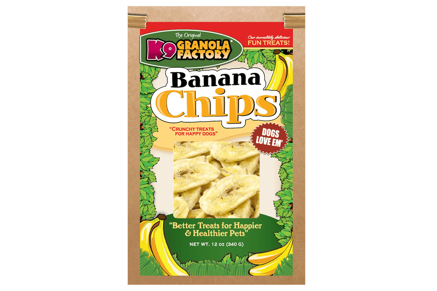 Banana Chips Dog Treats, 12oz
