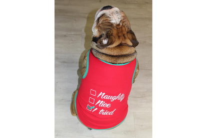 Christmas - Naughty or Nice - Dog Tee Shirt