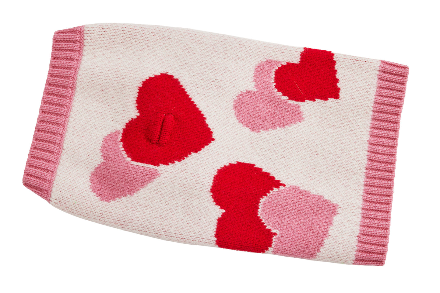 Cashmere Dog Sweater - Hearts Sweater - 2 Color Option