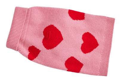 Cashmere Dog Sweater - Hearts Sweater - 2 Color Option