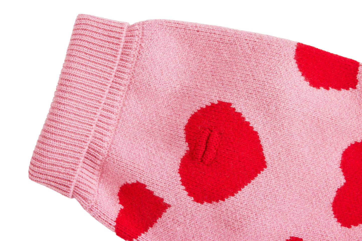 Cashmere Dog Sweater - Hearts Sweater - 2 Color Option