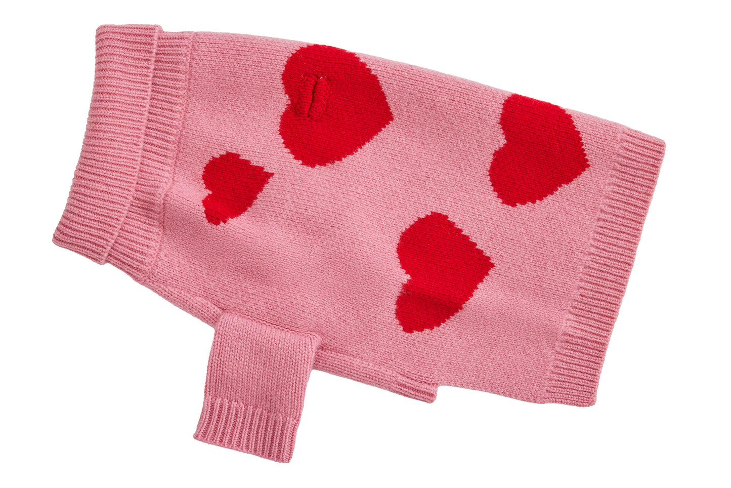 Cashmere Dog Sweater - Hearts Sweater - 2 Color Option