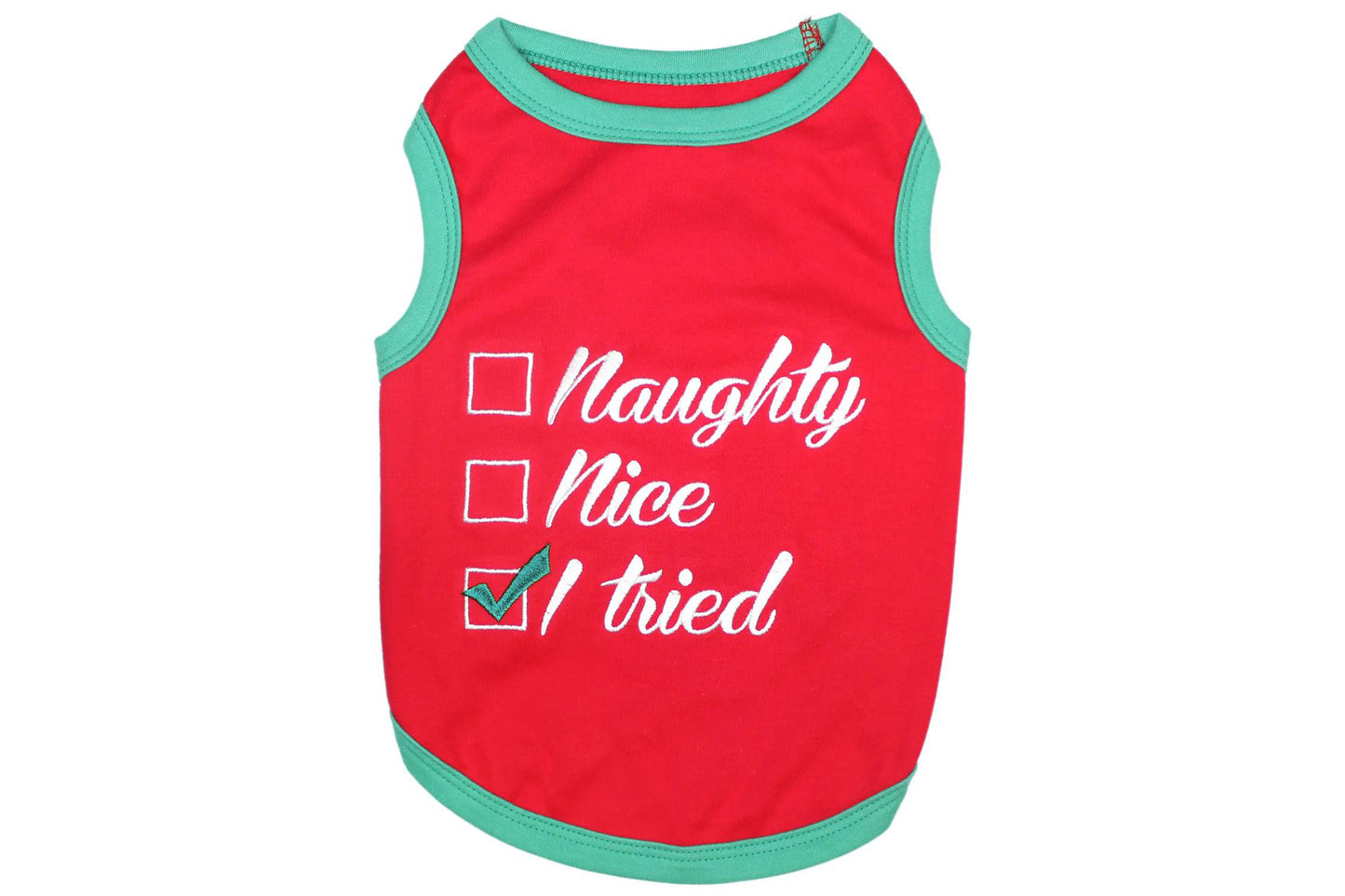 Christmas - Naughty or Nice - Dog Tee Shirt