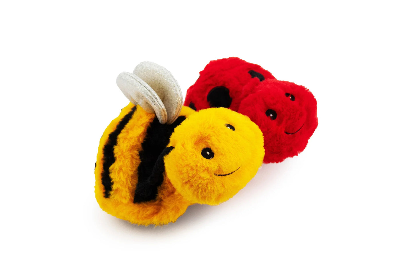 Dog Toy - 8" Fiona Lady Bug & Benny Bee W/Squeaky Ball - Dog Toy