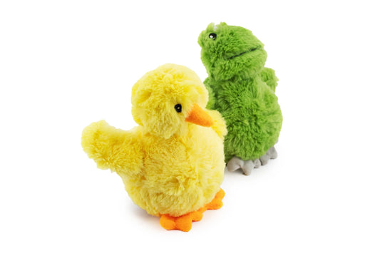 Dog Toy - 7" Quack & Leaping Frog w/ Squeaker Ball - Dog Toy