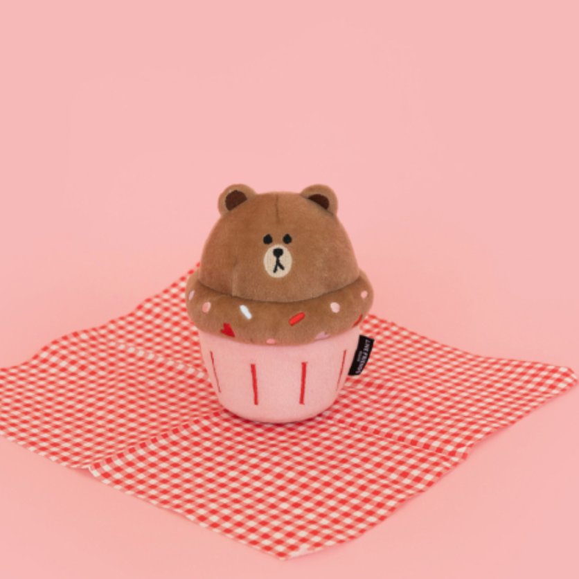 Pink Happy Birthday Cupcake - Dog Toy