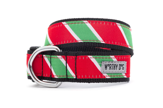 Christmas - Holiday Collar - Stripe Dog Collar