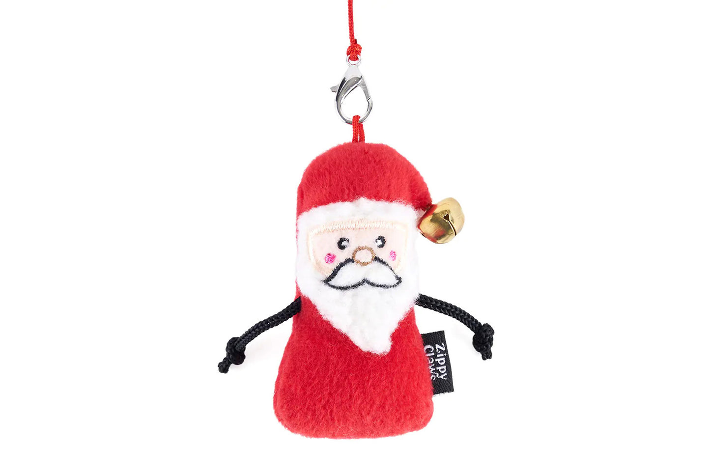 Feline - Holiday ZippyStick - Santa with Cookies & Milk - Christmas Cat Toy